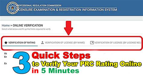 verification of rating